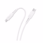 Promate PowerLink-CC120 60W Power Delivery Ultra-Fast USB-C Soft Silicon Cable - White